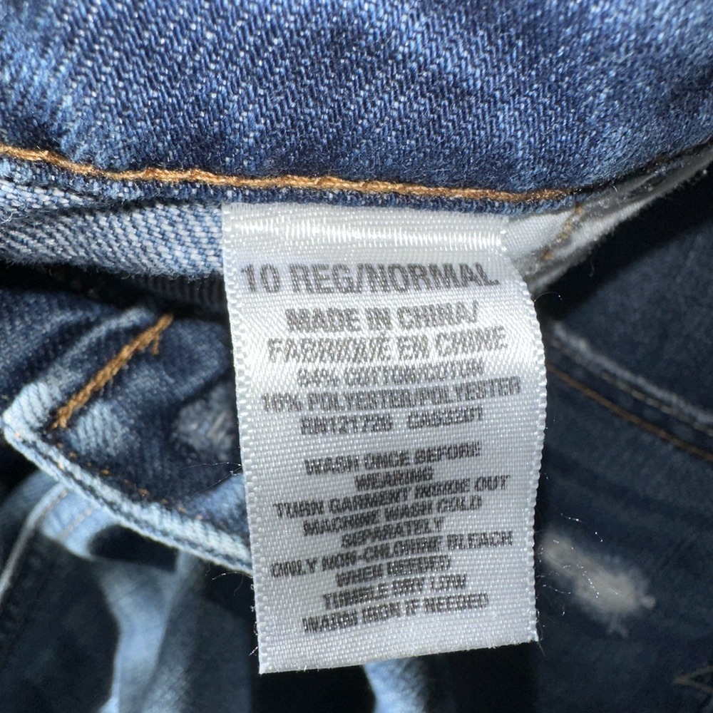 Aeropostale Jeans Women's Size 10 Regular Boyfriend Jean Distressed Medium Wash - Picture 3 of 4